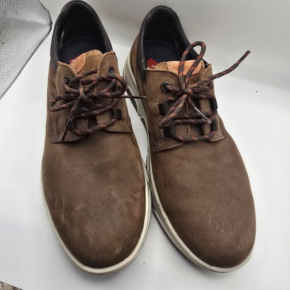 Fluchos Kansas F1345 Mens Casual Leather Sneakers Size 42 US Mens 9 Brown